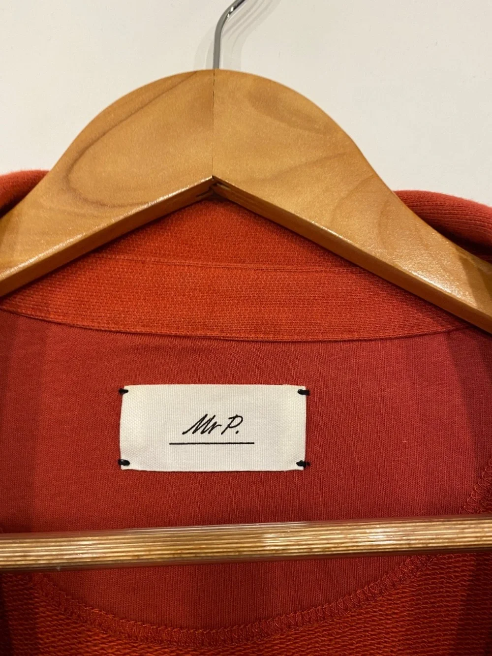 Mr P. Contrast-Tipped Cotton Blouson Jacket in Orange Medium